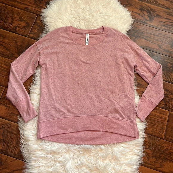 Athleta Balance Pink Pull Over Boxy Crewneck Sweatshirt Women’s Sz Small - Picture 3 of 9